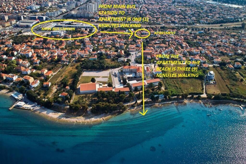 Candy Ap.-Near Center,Bus,Beach+Free Parking Place Zadar Bagian luar foto